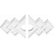 Ekena Millwork Zoe Architectural Grade PVC Ceiling Medallion, 16"W x 10 5/8"H x 3"ID x 5"C x 1"P, Two-Piece CMP16X10ZE2-03000 - alternate 2